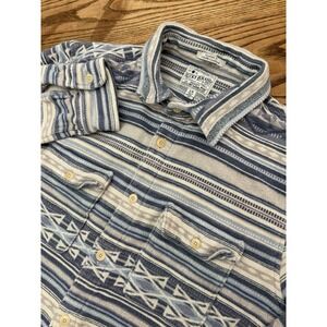 Lucky Brand Men's Large Aztec Southwest Print Heavy Flannel Shirt Jacket